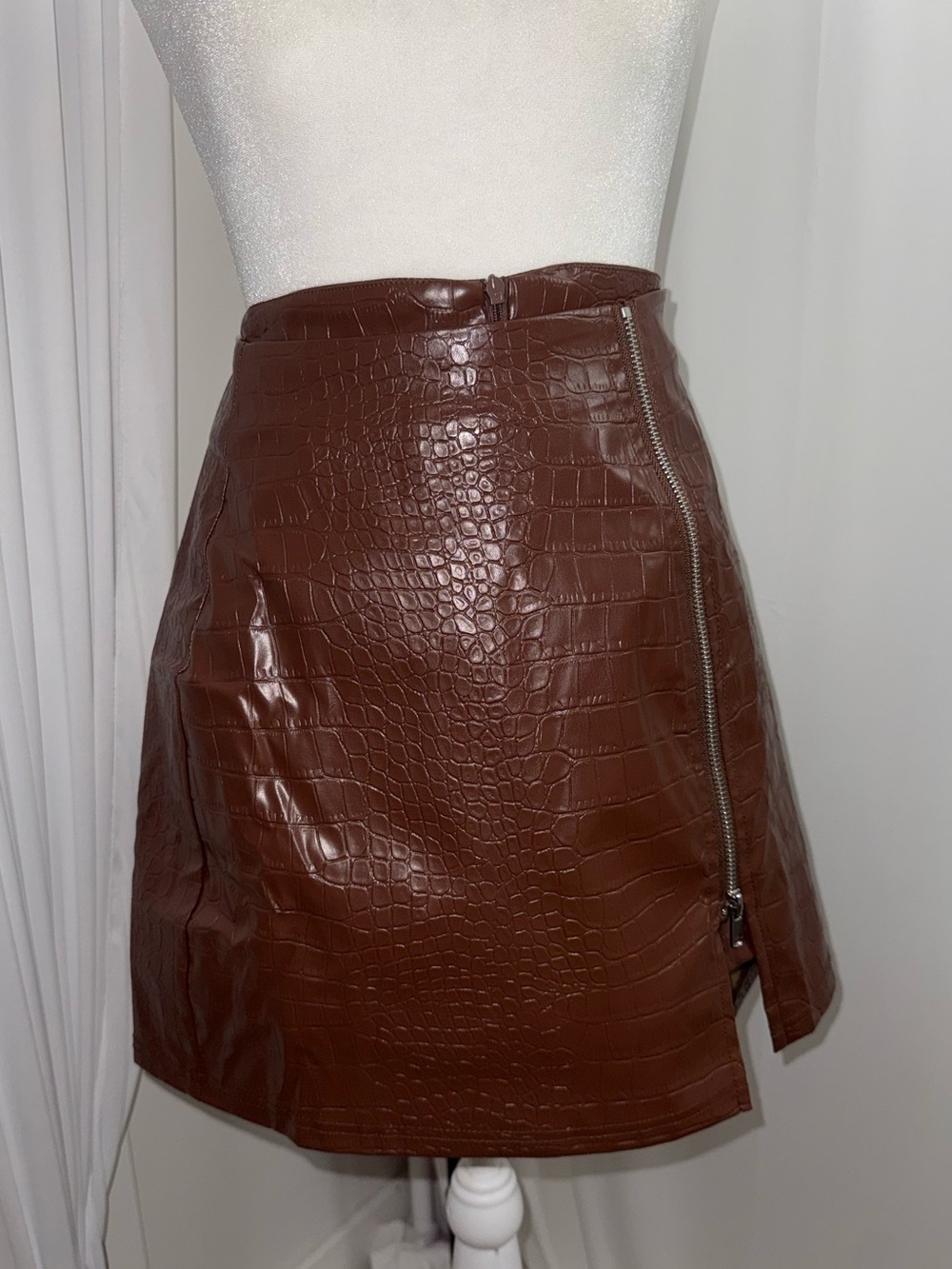 Brand new with tags brown snake skin skirt